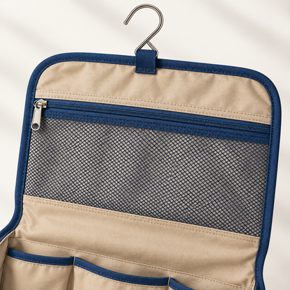 Hanging Travel Toiletry Bag — detail view